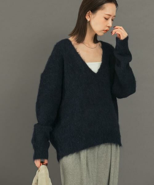 URBAN RESEARCH ROSSO / アーバンリサーチ ロッソ ニット・セーター | アルパカ混Vネックヘアリーニット | 詳細2