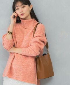 レディース ニット・セーター（条件：タートルネック、ピンク系