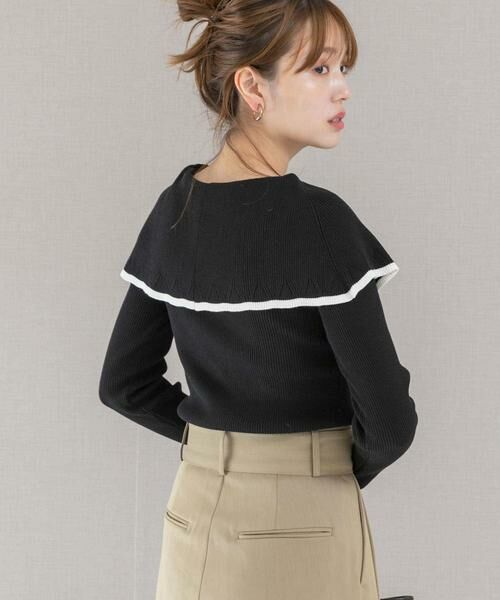 URBAN RESEARCH ROSSO / アーバンリサーチ ロッソ ニット・セーター | 2wayネックバイカラーケープニット | 詳細20