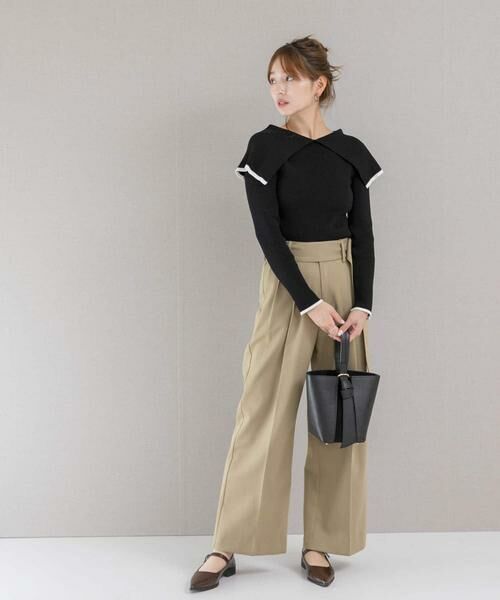 URBAN RESEARCH ROSSO / アーバンリサーチ ロッソ ニット・セーター | 2wayネックバイカラーケープニット | 詳細21