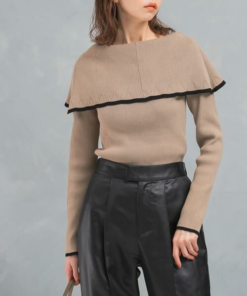 URBAN RESEARCH ROSSO / アーバンリサーチ ロッソ ニット・セーター | 2wayネックバイカラーケープニット | 詳細29