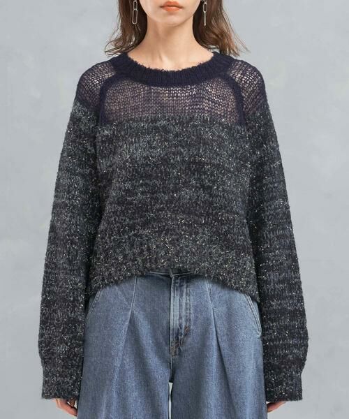 URBAN RESEARCH ROSSO / アーバンリサーチ ロッソ ニット・セーター | 『WEB限定』ドッキングラメニット | 詳細5