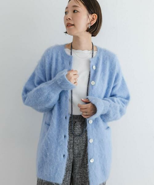 URBAN RESEARCH ROSSO / アーバンリサーチ ロッソ カーディガン・ボレロ | F by ROSSO　カラーシャギーミドルカーディガン | 詳細4