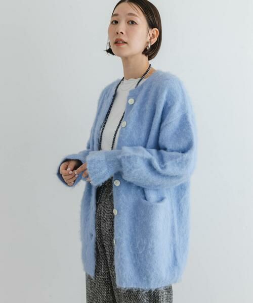 URBAN RESEARCH ROSSO / アーバンリサーチ ロッソ カーディガン・ボレロ | F by ROSSO　カラーシャギーミドルカーディガン | 詳細6