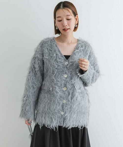 URBAN RESEARCH ROSSO / アーバンリサーチ ロッソ カーディガン・ボレロ | F by ROSSO　シープドッグシャギーカーディガン | 詳細4