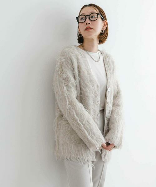URBAN RESEARCH ROSSO / アーバンリサーチ ロッソ カーディガン・ボレロ | F by ROSSO　シープドッグシャギーカーディガン | 詳細15