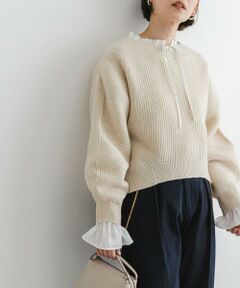URBAN RESEARCH ROSSO / アーバンリサーチ ロッソ ニット・セーター | F by ROSSO　ハミルトンボリュームスリーブ畦ニット