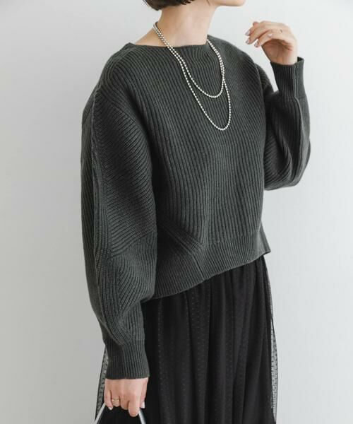 URBAN RESEARCH ROSSO / アーバンリサーチ ロッソ ニット・セーター | F by ROSSO　ハミルトンボリュームスリーブ畦ニット | 詳細4