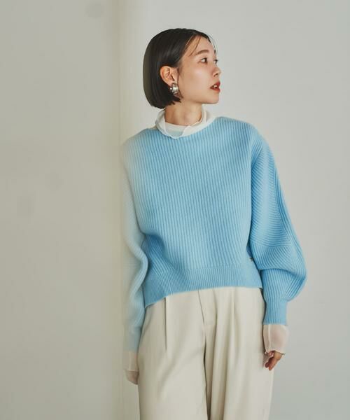 URBAN RESEARCH ROSSO / アーバンリサーチ ロッソ ニット・セーター | F by ROSSO　ハミルトンボリュームスリーブ畦ニット | 詳細12
