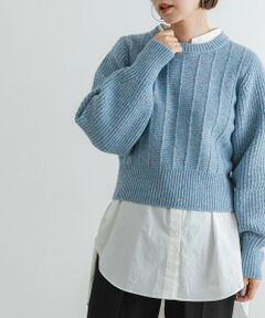 URBAN RESEARCH ROSSO / アーバンリサーチ ロッソ ニット・セーター | F by ROSSO　ラメノットヤーンショートニット