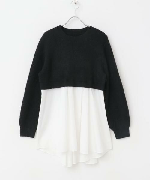 URBAN RESEARCH ROSSO / アーバンリサーチ ロッソ ニット・セーター | F by ROSSO　ドッキングチュニックニット | 詳細7