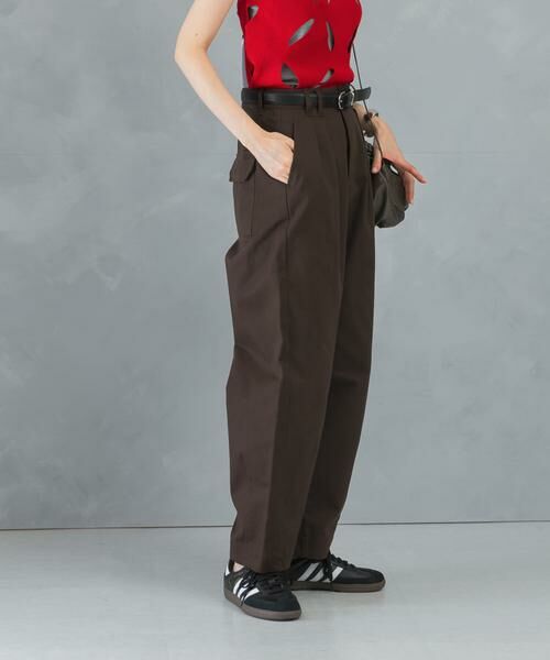 URBAN RESEARCH ROSSO / アーバンリサーチ ロッソ その他パンツ | タックカーブパンツ(ダークブラウン)