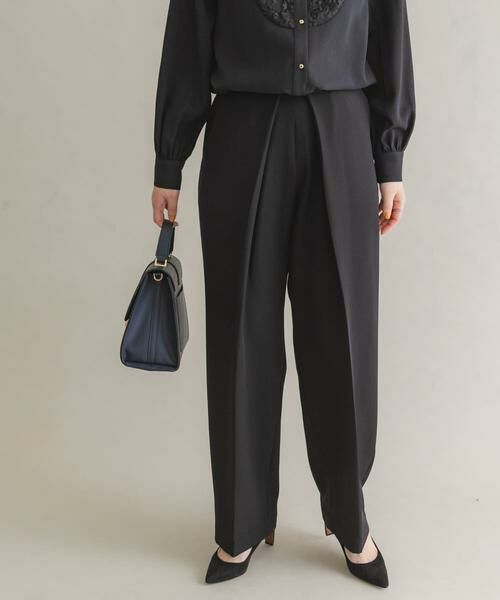 URBAN RESEARCH ROSSO / アーバンリサーチ ロッソ その他パンツ | F by ROSSO ダブルクロスデザインタックパンツ(ブラック)