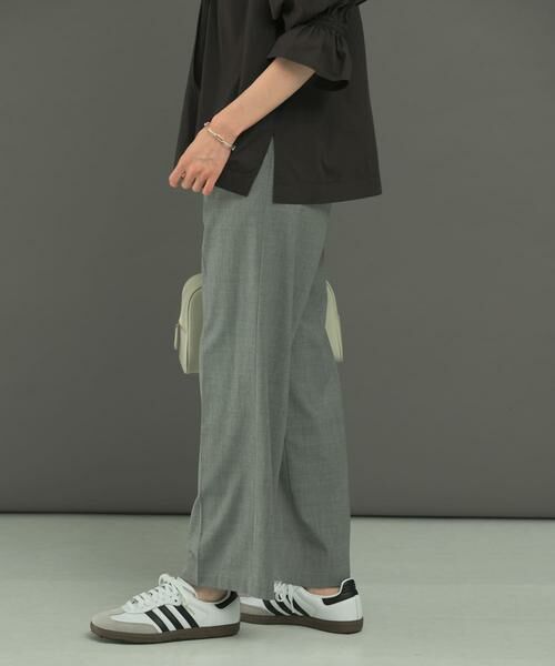 URBAN RESEARCH ROSSO / アーバンリサーチ ロッソ その他パンツ | ウール混ウォッシャブルイージーパンツ(ライトグレー)