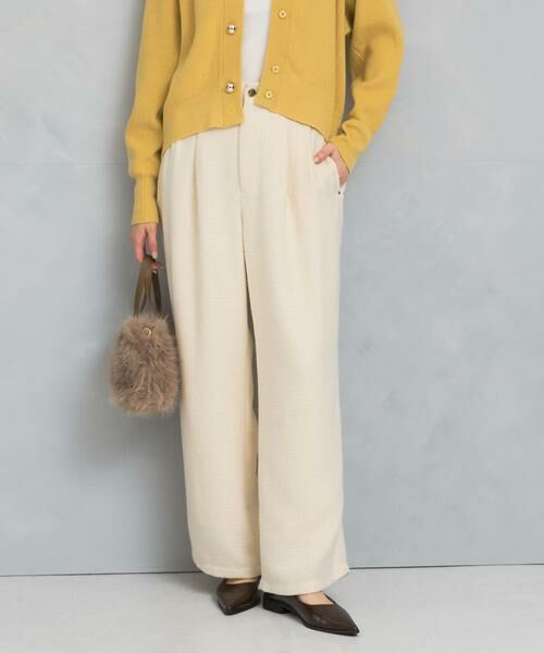 URBAN RESEARCH ROSSO / アーバンリサーチ ロッソ その他パンツ | ツイードストレートパンツ(アイボリー)