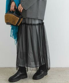 URBAN RESEARCH ROSSO / アーバンリサーチ ロッソ スカート | F by ROSSO　ラメチュールティアードスカート