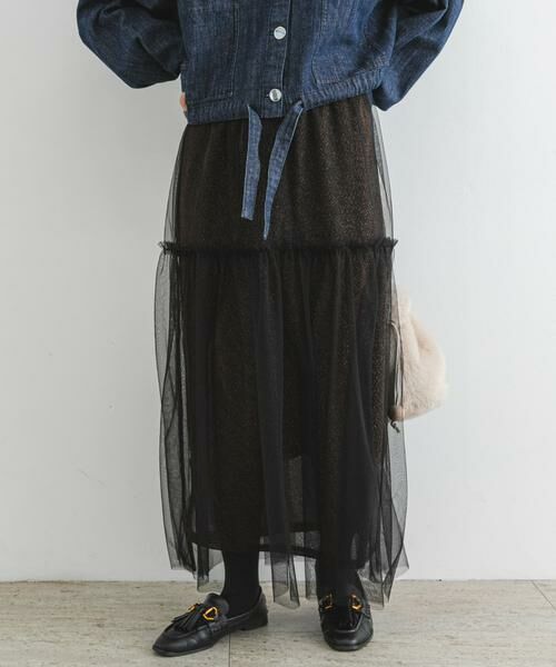 URBAN RESEARCH ROSSO / アーバンリサーチ ロッソ スカート | F by ROSSO　ラメチュールティアードスカート | 詳細2