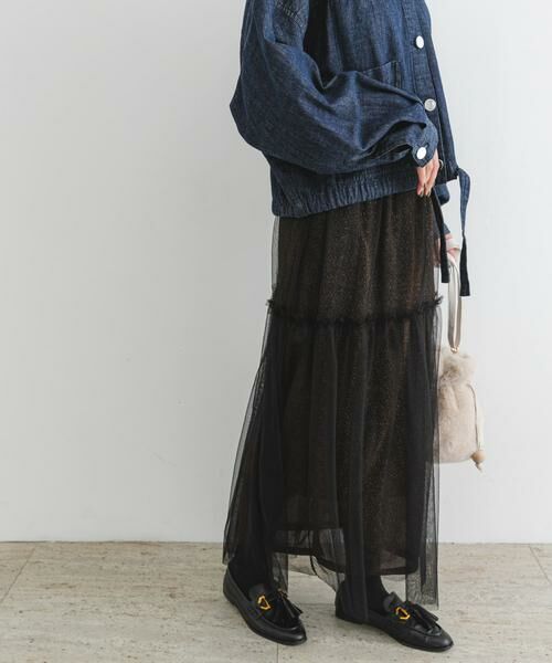 URBAN RESEARCH ROSSO / アーバンリサーチ ロッソ スカート | F by ROSSO　ラメチュールティアードスカート | 詳細3