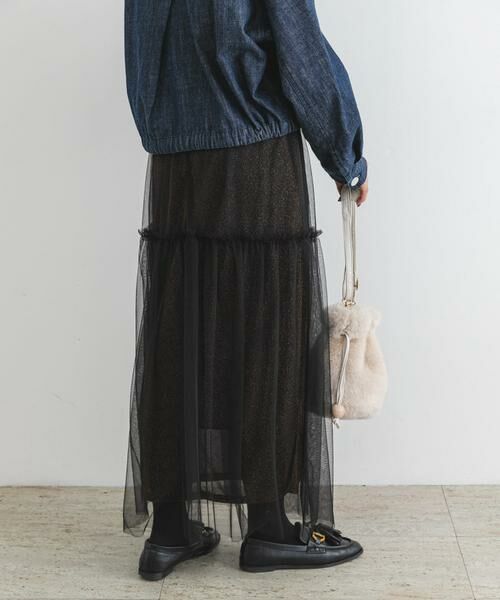URBAN RESEARCH ROSSO / アーバンリサーチ ロッソ スカート | F by ROSSO　ラメチュールティアードスカート | 詳細4
