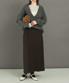 URBAN RESEARCH ROSSO / アーバンリサーチ ロッソ スカート | ウール混ブークレストレートスカート