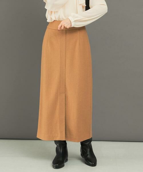 URBAN RESEARCH ROSSO/アーバンリサーチ ロッソ ウール混ブークレストレートスカート キャメル 38