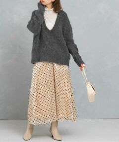 URBAN RESEARCH ROSSO / アーバンリサーチ ロッソ スカート | ドットフロッキーフレアスカート