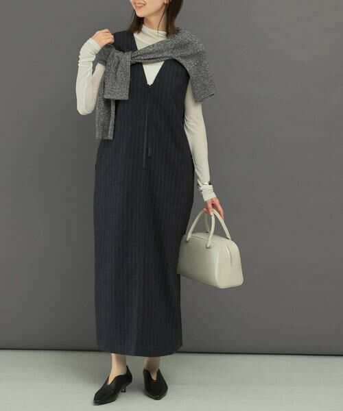 URBAN RESEARCH ROSSO / アーバンリサーチ ロッソ ワンピース | ディープVネックストライプワンピース | 詳細4