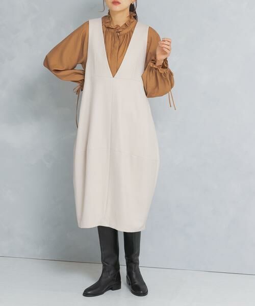 URBAN RESEARCH ROSSO / アーバンリサーチ ロッソ ワンピース | 『UR TECH』コクーンジャンパーワンピース(ベージュ系その他)