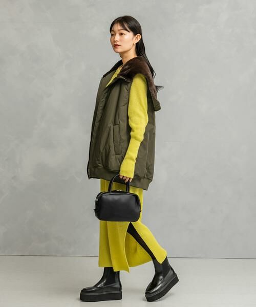 URBAN RESEARCH ROSSO / アーバンリサーチ ロッソ ワンピース | ヤク混サイドスリット畦ニットワンピース | 詳細11