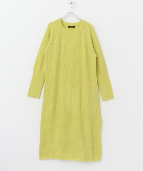 URBAN RESEARCH ROSSO / アーバンリサーチ ロッソ ワンピース | ヤク混サイドスリット畦ニットワンピース | 詳細12