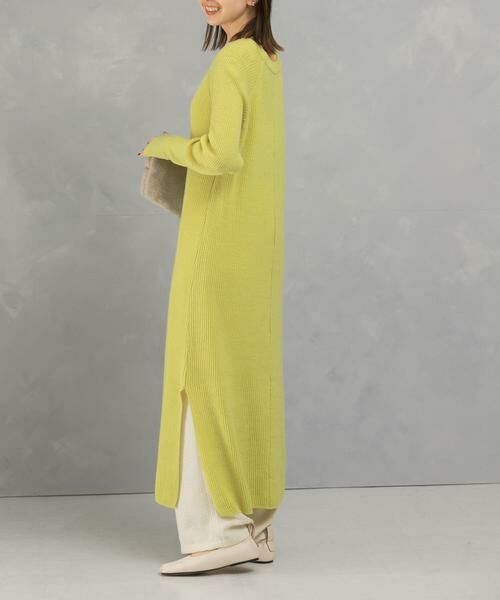 URBAN RESEARCH ROSSO / アーバンリサーチ ロッソ ワンピース | ヤク混サイドスリット畦ニットワンピース | 詳細5
