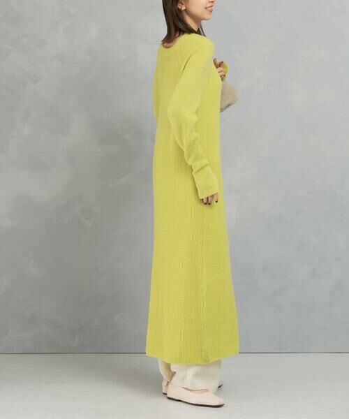 URBAN RESEARCH ROSSO / アーバンリサーチ ロッソ ワンピース | ヤク混サイドスリット畦ニットワンピース | 詳細6