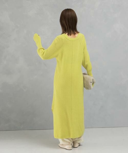 URBAN RESEARCH ROSSO / アーバンリサーチ ロッソ ワンピース | ヤク混サイドスリット畦ニットワンピース | 詳細8