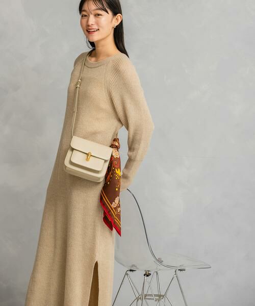 URBAN RESEARCH ROSSO / アーバンリサーチ ロッソ ワンピース | ヤク混サイドスリット畦ニットワンピース | 詳細30