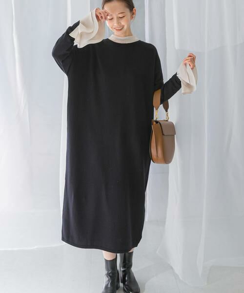 URBAN RESEARCH ROSSO/アーバンリサーチ ロッソ カシミヤ混2WAYニットワンピース ネイビー FREE URBAN RESEARCH ROSSO/アーバンリサーチ ロッソ カシミヤ混2WAYニットワンピース ネイビー FREE