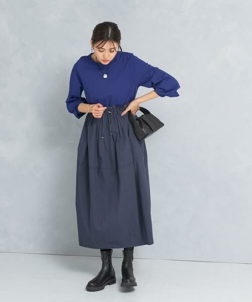 URBAN RESEARCH ROSSO / アーバンリサーチ ロッソ ワンピース | ドッキングウエストドロストワンピース | 詳細1