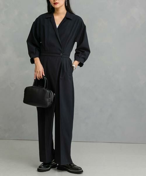 URBAN RESEARCH ROSSO / アーバンリサーチ ロッソ サロペット・オールインワン | ラップデザインオールインワン(ネイビー)