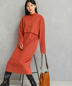 URBAN RESEARCH ROSSO / アーバンリサーチ ロッソ ワンピース | 静電防止レイヤードライクニットワンピース