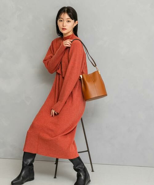 URBAN RESEARCH ROSSO / アーバンリサーチ ロッソ ワンピース | 静電防止レイヤードライクニットワンピース | 詳細1