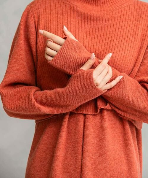 URBAN RESEARCH ROSSO / アーバンリサーチ ロッソ ワンピース | 静電防止レイヤードライクニットワンピース | 詳細11