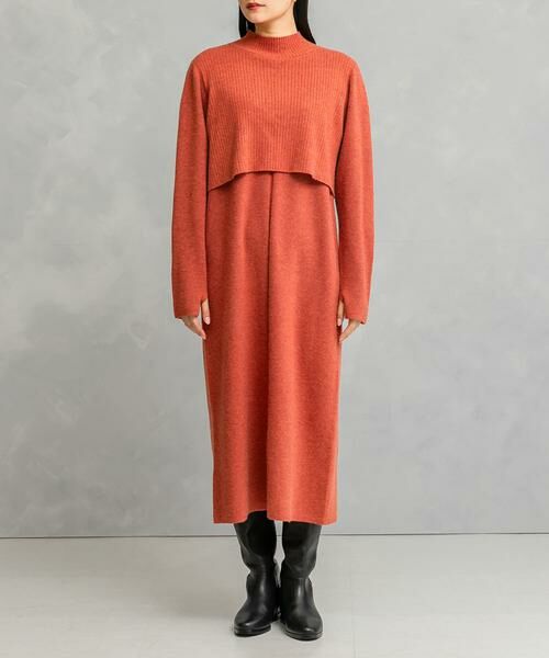 URBAN RESEARCH ROSSO / アーバンリサーチ ロッソ ワンピース | 静電防止レイヤードライクニットワンピース | 詳細4
