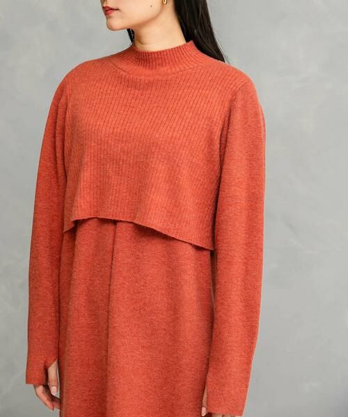 URBAN RESEARCH ROSSO / アーバンリサーチ ロッソ ワンピース | 静電防止レイヤードライクニットワンピース | 詳細7