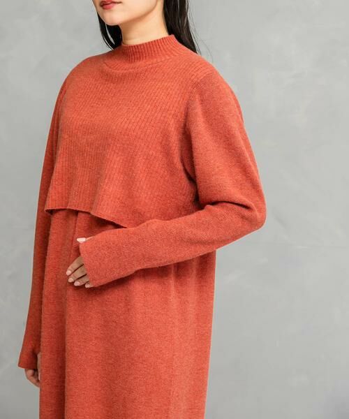 URBAN RESEARCH ROSSO / アーバンリサーチ ロッソ ワンピース | 静電防止レイヤードライクニットワンピース | 詳細9