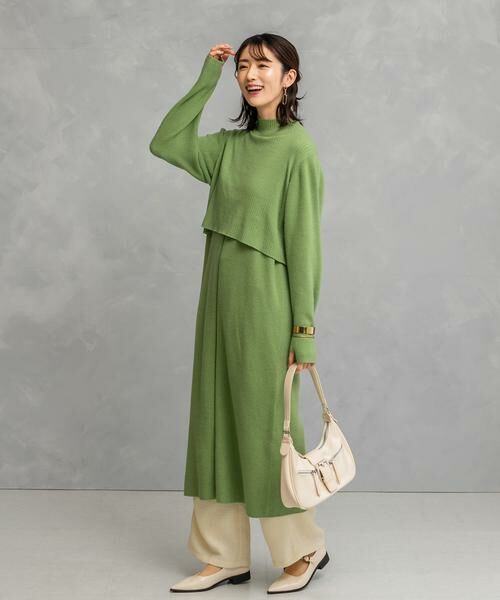 URBAN RESEARCH ROSSO / アーバンリサーチ ロッソ ワンピース | 静電防止レイヤードライクニットワンピース | 詳細21