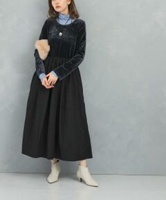 URBAN RESEARCH ROSSO / アーバンリサーチ ロッソ ワンピース | 『WEB限定』ベロアドッキングワンピース