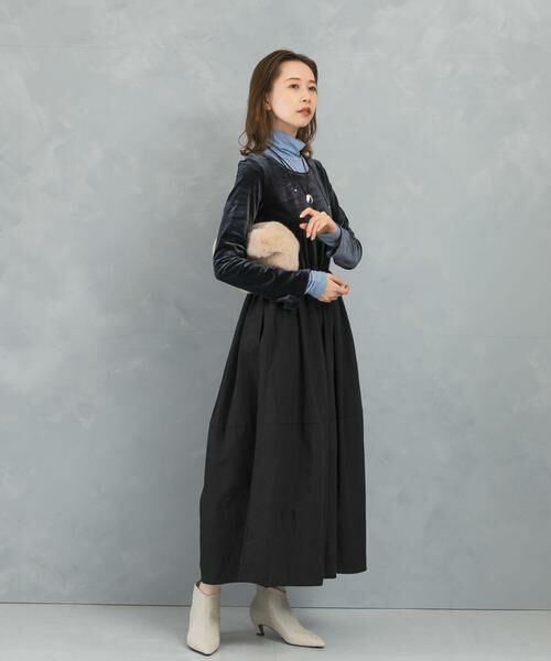 URBAN RESEARCH ROSSO / アーバンリサーチ ロッソ ワンピース | 『WEB限定』ベロアドッキングワンピース | 詳細3