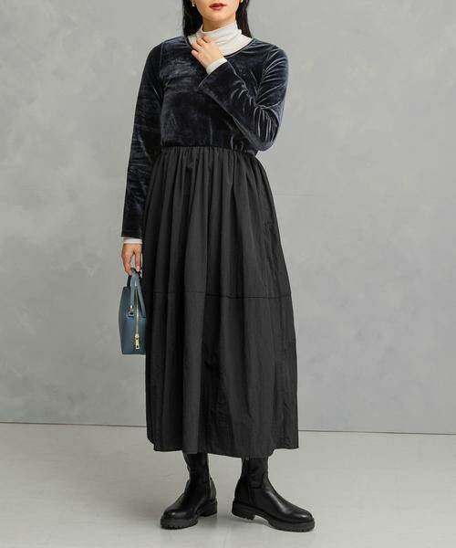 URBAN RESEARCH ROSSO / アーバンリサーチ ロッソ ワンピース | 『WEB限定』ベロアドッキングワンピース | 詳細6