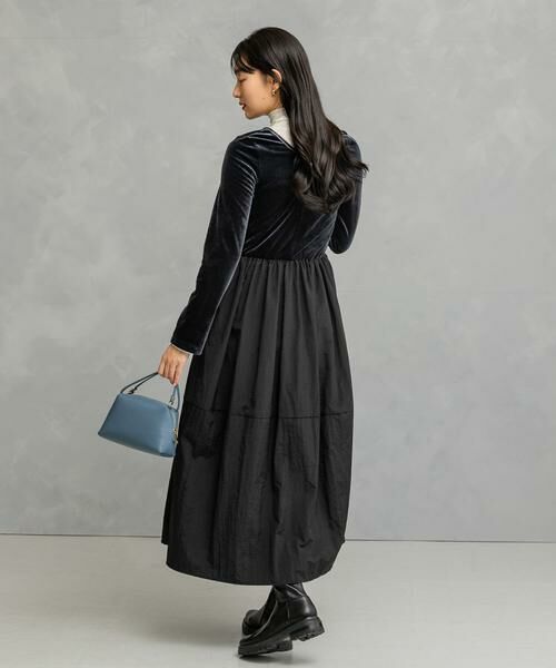 URBAN RESEARCH ROSSO / アーバンリサーチ ロッソ ワンピース | 『WEB限定』ベロアドッキングワンピース | 詳細9