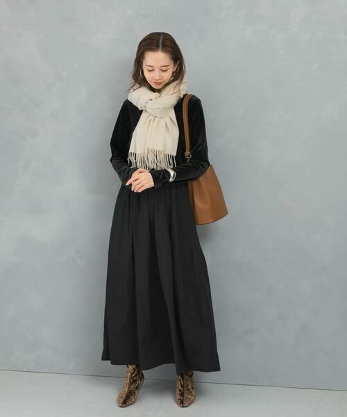 URBAN RESEARCH ROSSO / アーバンリサーチ ロッソ ワンピース | 『WEB限定』ベロアドッキングワンピース | 詳細16