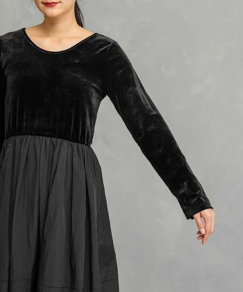 URBAN RESEARCH ROSSO / アーバンリサーチ ロッソ ワンピース | 『WEB限定』ベロアドッキングワンピース | 詳細25